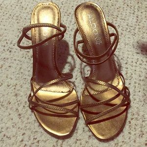 Bronze Aldo Size 10 high heel sandals